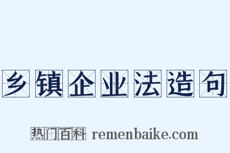 乡镇企业法造句是什么意思的图片